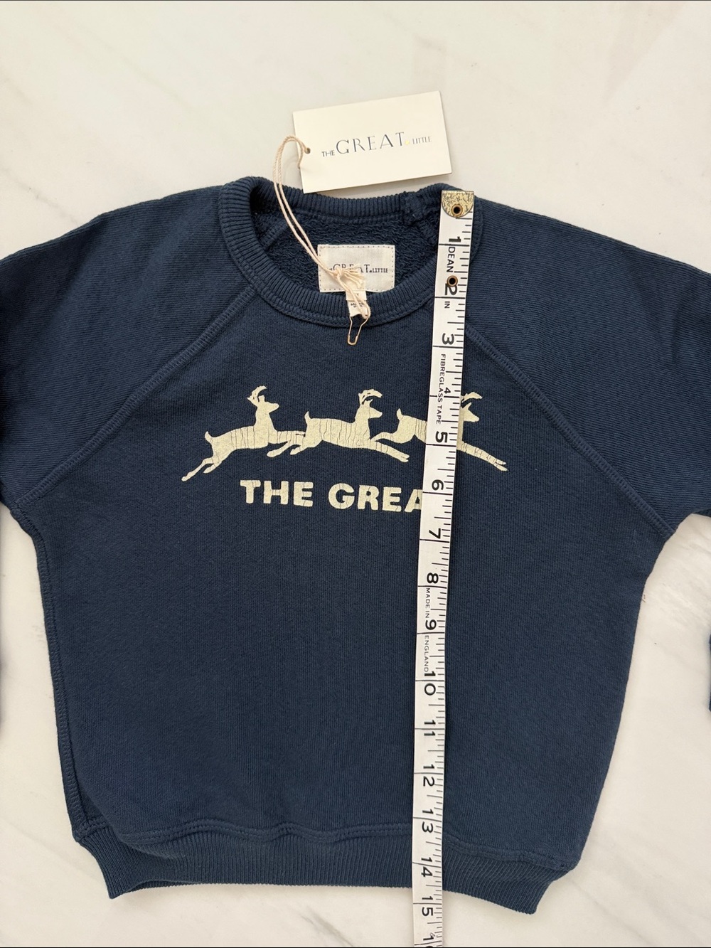 NEW The Great The Little College Sweatshirt with Deer Graphic Size 2T - Picture 3 of 6